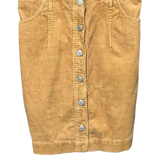 Levi’s Fiorella Corduroy Tan Button Down Front Mini Jumper Dress size XS - Picture 6 of 16